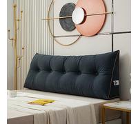 Almohada de lectura de cama de 100 x 50 x 20 cm, cojín lumbar grande para maternidad, almohada suave para cabecera para sofá cama, almohada de TV con soporte de cintura trasera que ayuda a reducir el