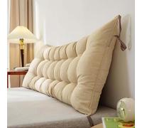 Almohada De Lectura De Lino Respaldo Cabecera De Cama Confort Cojín Lumbar para Cama De Día Ventanal Sofá Tatami Cojín De Soporte Lumbar Funda Lavable(01,200x50cm)