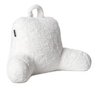 Almohada de lectura de miliabra con almohada de reposapis de espuma de memoria rallada para sentarse en la cama con una cubierta de piel sinttica -