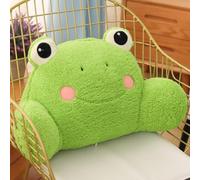 Almohada de lectura para sentarse en la cama, cojín de apoyo lumbar de animales de dibujos animados, almohada de cintura de felpa suave de algodón PP relleno con brazos para sofá, oficina, asiento de