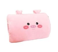 Almohada de mano de felpa de dibujos animados de invierno, calentador de manos, siesta, débil héroe, clase 1, almohada de brazo, no eléctrica, artículos esenciales de viaje, regalos para niños (rosa