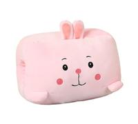 Almohada de mano de felpa de dibujos animados de invierno, calentador de manos, siesta, débil héroe, clase 1, almohada de brazo, no eléctrica, artículos esenciales de viaje, regalos para niños (rosa