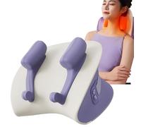 Almohada De Masaje Cervical Automática, Masajeador De Espalda Shiatsu, Rango De Calentamiento: 40-50 °C, 3 Niveles De Intensidad De Masaje, Diseño De Ángulo De 20°, Para Rigidez Y Dolor Muscular