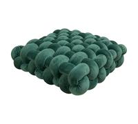 Almohada de Nudo Cuadrada, Cojín Cuadrado Suave, Almohada de Peluche Tejida a Mano para Hogar, Sofá, Cama, Decoración(Green,40x40x12cm)