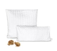 Almohada de Pelo de Camello con Relleno de Pelusa de Pelo de Camello 100% de Calidad ecológica; 860 g de Relleno de Pelo de Camello Puro (Blanco; 40 x 80 cm)