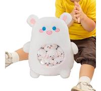 Almohada De Peluche Animal,Almohada De Snack De Peluche | Almohada De Peluche Bunny Panda Dinosaurio con Pequeños Animales Desmontables,Almohada De Juguete Muñeca