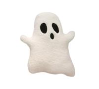 Almohada de peluche fantasma, muñeca de Halloween, cojín espeluznante con capa resistente, decoración para la hora de dormir con textura refinada, categoría de 12.6 x 11.8 pulgadas,