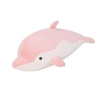 Almohada de peluche para abrazar delfín, suave y grande delfines de peluche, regalo de muñeca de juguete, perfecto para jugar al sueño, juguetes de bebé (rosa) (25 pulgadas)