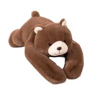 Almohada de Peluche para niños y Adultos, Oso Panda Suave, Koala, Dinosaurio, Peluche para abrazar, Regalo para Dormir cómodamente Brown Bear 45 cm/17.7 in