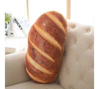 Almohada de peluche realista de pan en 3D, suave y cómoda, con forma de pan tostado con mantequilla. Cojín lumbar de peluche de 40 cm.