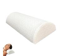 Almohada de Piernas Media Luna. Cojín Semi Circular Ergonómico de Espuma Viscoelástica. Funda Lavable de Poliéster. Soporte para Cuello, Rodillas y Dormir de Lado. Ideal para Viajes y Hogar