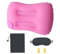 Almohada de Playa Hinchable, Ultraligero Cojin de Viaje, Comprimible Almohada Playa Cabeza, Compacta Cojin Cabeza, Almohada con máscara de ojos y tapones para los oídos, para Camping, Exterior, Viajes