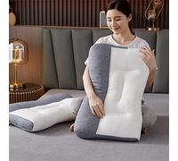 Almohada de proease para apnea del sueño, almohadas ortopédicas de sueño profundo, almohada ergonómica para cuello y hombros, almohadas para personas que duermen de lado, espalda y estómago (blanco)