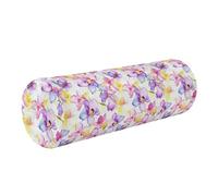 Almohada de refuerzo para piernas, cuello cervical, almohada cilíndrica redonda para dormir, almohada de espalda cilíndrica con cremallera, funda de almohada de flores silvestres y orquídeas