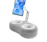Almohada de soporte para tableta, soporte ajustable para tablet con cuenco desmontable, soporte con cuenco para aperitivos para leer en la cama, se adapta a tabletas de 4.7 a 13 pulgadas