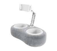 Almohada de soporte para tableta, soporte ajustable para tablet para leer en la cama, se adapta de 4.7 a 13 pulgadas, teléfono, soporte de teléfono ajustable de 360° para cama con tela de felpa suave