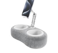 Almohada de soporte para tableta, soporte ajustable para tablet para leer en la cama, se adapta de 4.7 a 13 pulgadas, teléfono, soporte de teléfono ajustable de 360° para cama con tela de felpa suave