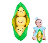 Almohada de vaina de guisantes - Lindo juguete de peluche, suave compañero de abrazo | Cojín en forma de vegetales verdes, un cómodo soporte de siesta y salto, regalo divertido para niños, niñas, adol