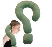 Almohada de viaje con soporte para el cuello, almohada creativa de signo de interrogación grande, curva en forma de U, manta , soporte decorativo multifuncional para el cuello y la cabeza para