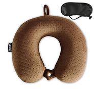 Almohada de viaje de espuma viscoelástica, cómoda almohada de viaje en forma de U, soporte para cuello y cabeza para aliviar la fatiga, almohada portátil para el cuello adecuada para aviones, trenes,