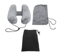 Almohada de Viaje Inflable, Cabeza de Apoyo en Forma de H Desmontable y Lavable con Bolsa de Almacenamiento y Sombrero Almohada de Avión para Soporte de Cabeza de Barbilla de