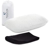 Almohada de viaje viscoelástica VOLAR, cojín ergonómico para viajar | Almohada cervical de viaje para avión, tren y coche o una siesta en el sofá, 40 x 25 x 10 cm, Funda con termorregulación