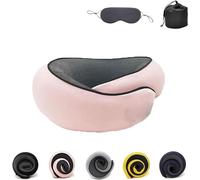 Almohada de viaje Wander Plus 2024, almohada de cuello Flyhugz, almohada de cuello de viaje Wander Plus, almohada de viaje de espuma viscoelástica para aviones, almohada de cuello de viaje (rosa)