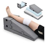 Almohada elevadora para piernas después de la cirugía, reemplazo de rodilla y lesiones. Almohada ortopédica de espuma para elevar las piernas, mejora la circulación sanguínea, reduce la hinchazón y