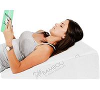 Almohada en forma de cuña Bamboo de Relax Home Life, con capa superior de espuma viscoelástica de 3,8 cm y funda desmontable