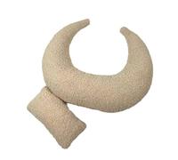 Almohada en forma de luna, suave y cómoda, cojín para la cabeza de recién nacidos, almohada para posar para estudio