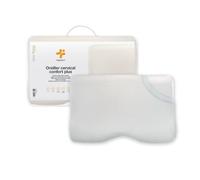 Almohada ergonómica cervical confort plus con 2 fundas (bambú y algodón), hipoalergénica, antiácaros