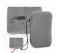 Almohada ergonómica de camping con espuma viscoelástica, 30 x 40 cm, almohada de espuma viscoelástica para viajes