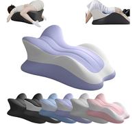 Almohada ergonómica de espuma viscoelástica en forma de cuña, con contorno ergonómico for parejas, ideal for el apoyo íntimo y la espalda, apta for todas las posiciones.(Purple+White)