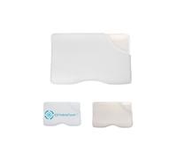 Almohada ergonómica de luxe con funda refrescante ice freshtouch, 3 fundas de almohada: ice, bambú y algodón