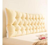Almohada ergonómica de respaldo de lectura de 200 x 50 x 5 cm, cómodo cojín de apoyo para cama y sofá, perfecto para relajación, lectura y alivio del dolor de espalda