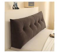 Almohada Ergonómica El Respaldo Ideal For Cama Y Sofá. Cojín Cuña De Algodón PP Transpirable con Bolsillo Lateral For Aliviar La Postura Y La Presión En La Espalda.(Dark Brown,180cm)