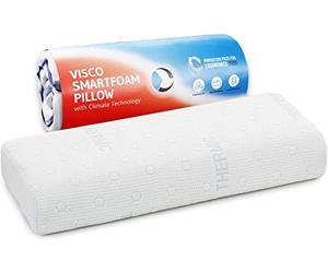 Almohada ergonómica HADAR | Para dormir boca arriba o de lado | Cojín cervical de espuma viscoelástica con altura regulable | Funda con termorregulación | Se adapta a fundas de almohada de 80x40cm