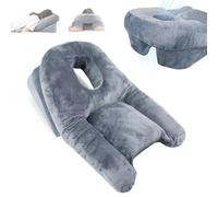 Almohada facial para dormir, almohada abdominal ajustable con orificio para vitrectomía o cirugía retiniana, cojín de masaje para el hogar para pacientes con maculaforamen y eliminación de retina