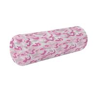 Almohada firme para el cuello, almohada redonda, cilíndrica, decorativa, con cremallera, camuflaje