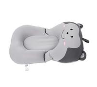 Almohada flotante baño bebé diseño mono gris, soporte ergonómico espuma alimentaria antideslizante, cojín lavable seguro para recién nacidos, compatible with bañeras estándar infantiles