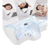 Almohada for la apnea del sueño: Alivio Cervical, ortopedia con Memoria for Personas Que Duermen de Lado, Boca Abajo y Boca Arriba. Lo Mejor de tu Vida Comienza aquí(White)