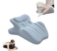 Almohada for Parejas for intimidad y Soporte - Cuña de Espuma viscoelástica de 27°-Posición Instante,Comodidad multiposición for Sentarse, acostarse y Dormir(Blue)