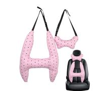 Almohada genérica para reposacabezas de coche - Cojín de almohada de viaje de 2 piezas, almohada de viaje estampada linda, almohadas cervicales para dormir en almohadas largas de viaje para