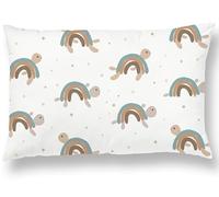 Almohada Infantil con Funda 33x45 cm de Algodón OEKO-TEX - 10 colores disponibles - Cojín para Bebés para Siestas en la Guardería, Escuela y Viajes - Lavable en la Lavadora - Hipoalergénico