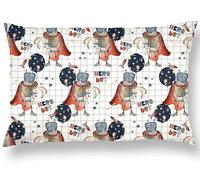 Almohada Infantil con Funda De Almohada Estampada 40x60 Cm De Algodón Oeko-Tex - Cojín Cuna Bebe Y Niños- Cojin Pequeño para Bebés para Siestas En La Guardería, Escuela Y Viajes - 3 Años 4 Años Y Más