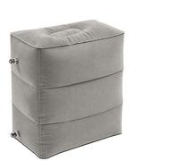 Almohada Inflable de Viaje para Descanso del Pié,Plegable y Ajustable en Altura Almohada de viaje para camping largos vuelos en aviones, coches, autobuses, trenes Gris