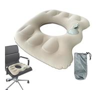 Almohada Inflable En Forma De Buñuelo - Cojín De Asiento Ergonómico, Cojín De Portátil | Almohada De Cadera Suave Con Boquilla De Aire Pressable | Ligero Y Duradero Para Sillas De Oficina,
