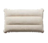 Almohada inflable ligera de 85.0 g, almohada de viaje inflable portátil con flocado, 17.3 x 10.6 pulgadas para soporte de cuello, compacta para coche, avión, viajes