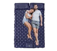 Almohada inflable para dormir - Colchón de aire de camping con almohada, cama de viaje compacta | cojín mate incorporado bloques de bomba de pie ligero para senderismo, estiramiento al aire libre