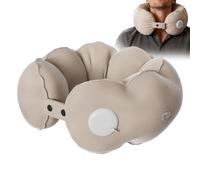 Almohada inflable para el cuello, cojín portátil en forma de U, almohada plegable para avión, para viajes por carretera, viajes, asiento de coche, siesta, descanso para dormir